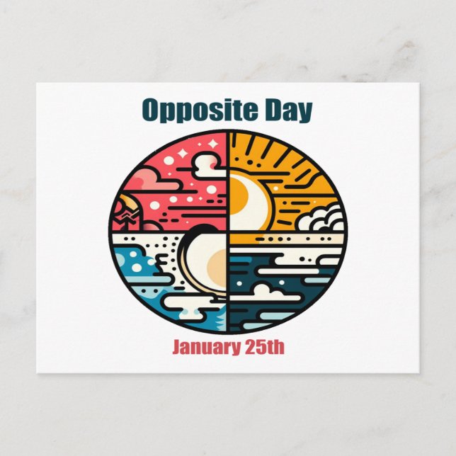 Jan 25th - Opposite Day Postcard (Front)