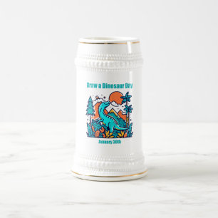 Jan 30th - Draw a Dinosaur Day Beer Stein
