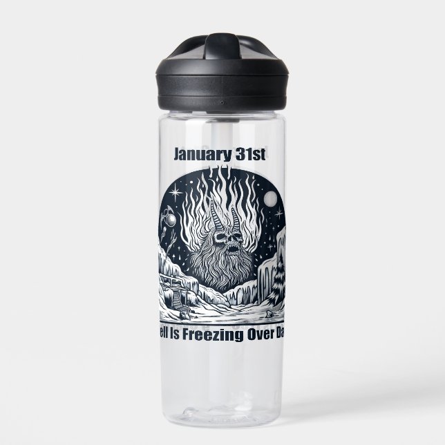 Jan 31st - Hell Is Freezing Over Day Water Bottle (Front)