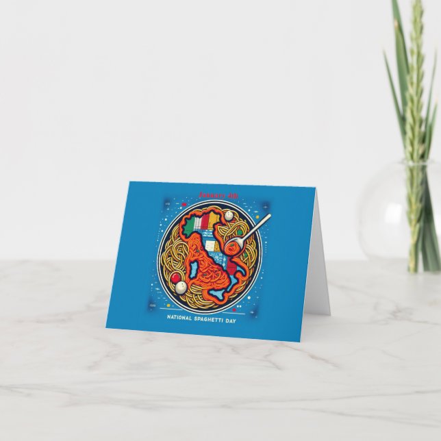 Jan 4th - National Spaghetti Day Card (Front)