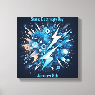 Jan 9th - Static Electricity Day Canvas Print