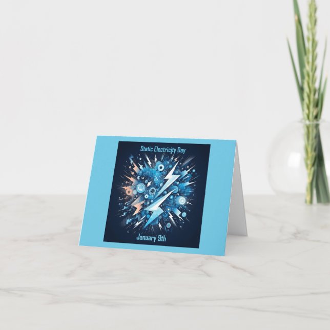 Jan 9th - Static Electricity Day Card (Front)
