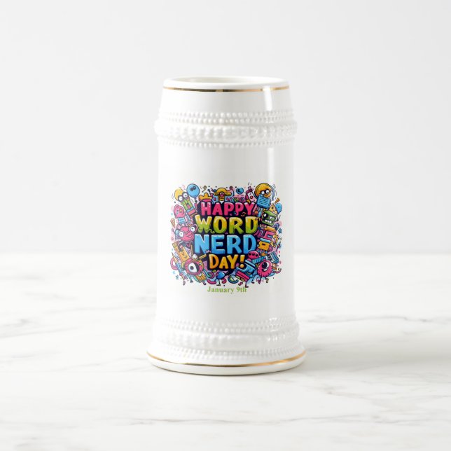Jan 9th - Word Nerd Day Beer Stein (Center)