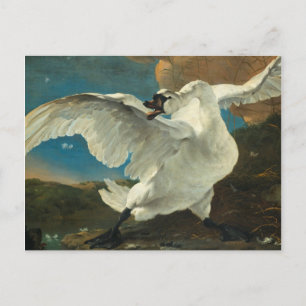 Jan Asselyn - The Threatened Swan Holiday Postcard