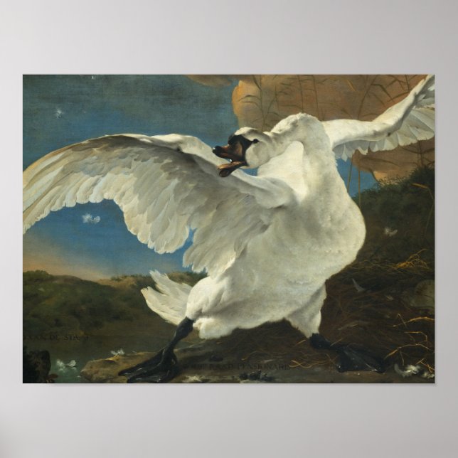 Jan Asselyn - The Threatened Swan Poster (Front)