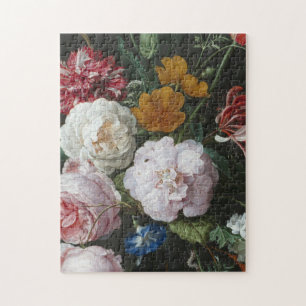 Jan Davidsz De Heem - Still Life With Flowers Jigsaw Puzzle