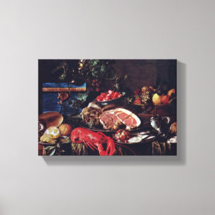 Jan Davidsz de Heem - Still life with Lobster Canvas Print