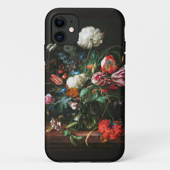 Jan Davidsz de Heem,  Vase of Flowers, 1660 Case-Mate iPhone Case (Back)