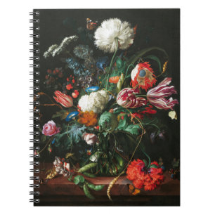 Jan Davidsz de Heem, Vase of Flowers, 1660 Notebook