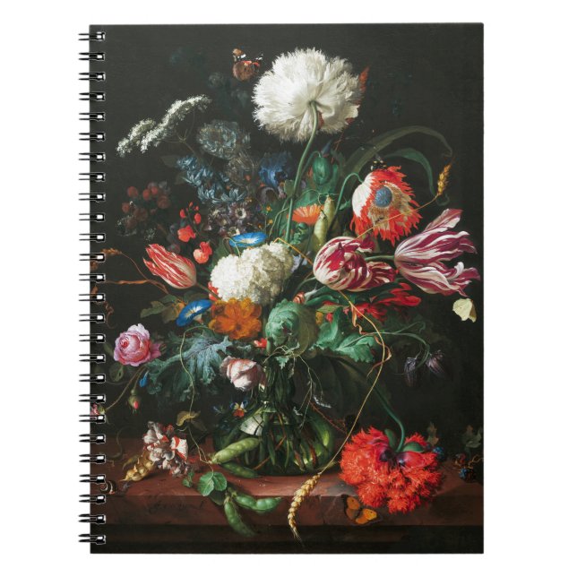 Jan Davidsz de Heem,  Vase of Flowers, 1660 Notebook (Front)