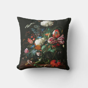 Jan Davidsz de Heem, Vase of Flowers, 1660 Throw Pillow