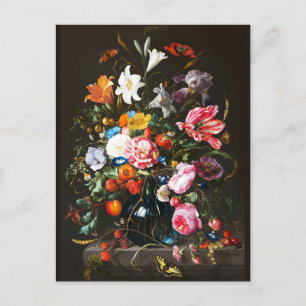 Jan Davidsz de Heem, Vase of Flowers, 1670 Postcard