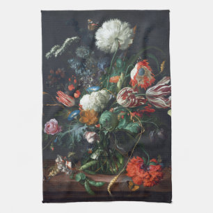 Jan Davidsz de Heem Vase of Flowers Kitchen Towel