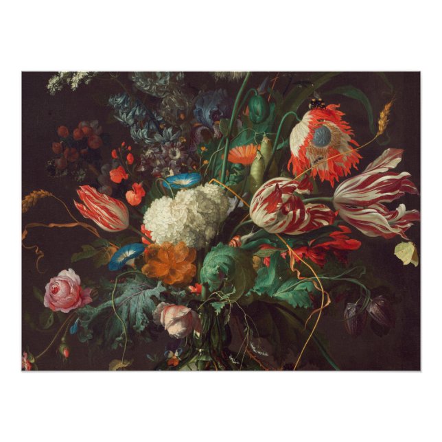 Jan Davidsz De Heem - Vase Of Flowers Poster (Front)
