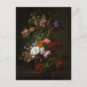 Jan Davidsz de Heem,  Vase with Flowers, 1700 Postcard