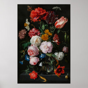 Jan Davidsz de Heem's Still Life with Flowers Post Poster