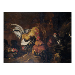 Jan Fyt  Cockfight Poster