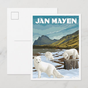 Jan Mayen Norway Vintage Travel Postcard