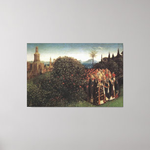 Jan van Eyck -Adoration of the Lamb-1432 / Canvas Print