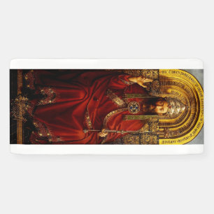Jan van Eyck God the Father on Throne Fine Art Banner