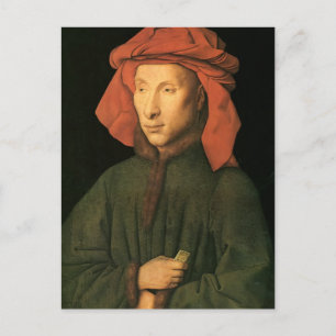 Jan van Eyck- Portrait of Giovanni Arnolfini Postcard