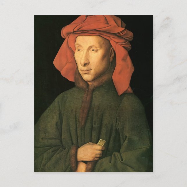 Jan van Eyck- Portrait of Giovanni Arnolfini Postcard (Front)
