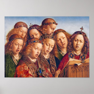 Jan van Eyck Singing angels Ghent altarpiece Poster