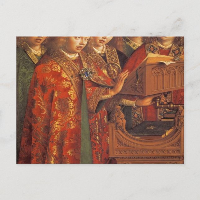 Jan Van Eyck - The Ghent Altarpiece -Singing Angel Postcard (Front)