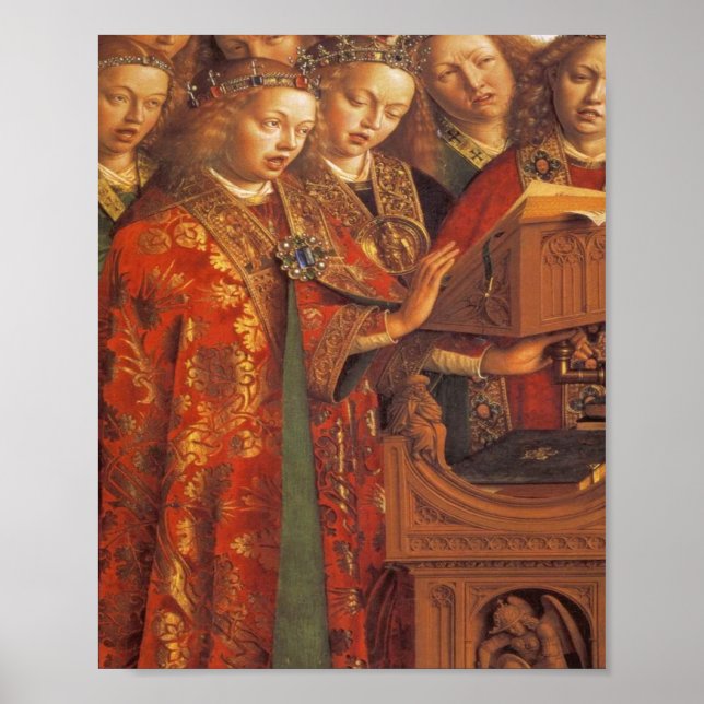 Jan Van Eyck - The Ghent Altarpiece -Singing Angel Poster (Front)