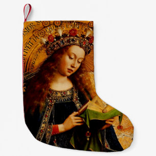Jan van Eyck - Virgin Mary Fine Art Collection Small Christmas Stocking