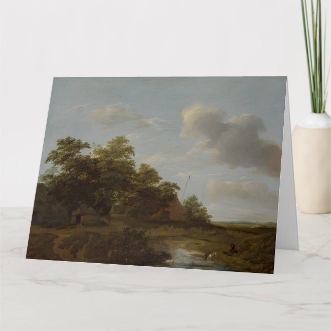 Jan Vermeer van Haarlem, Landscape with a Farm Card (Front)
