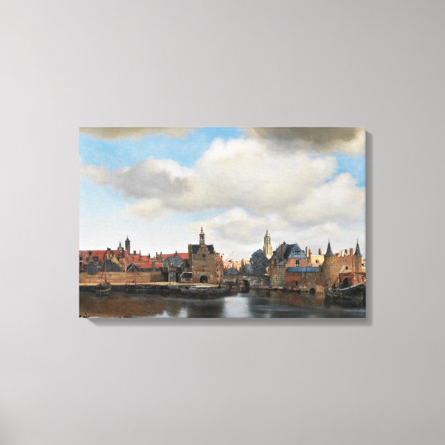 Jan Vermeer - View on Delft Canvas Print (Front)