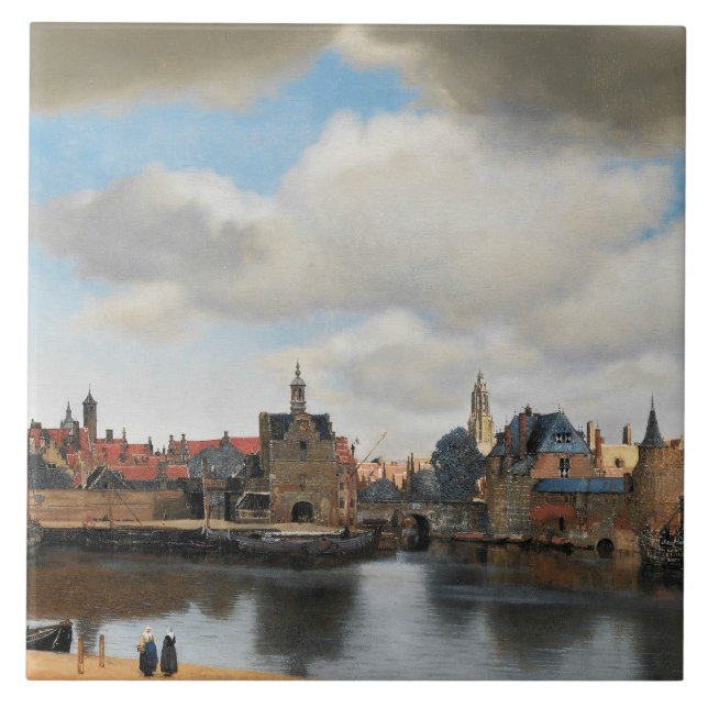 Jan Vermeer - View on Delft Tile (Front)