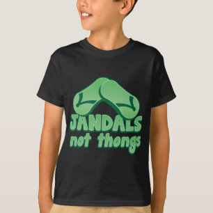 JANDALS not thongs Kiwi Aussie funny design T-Shirt