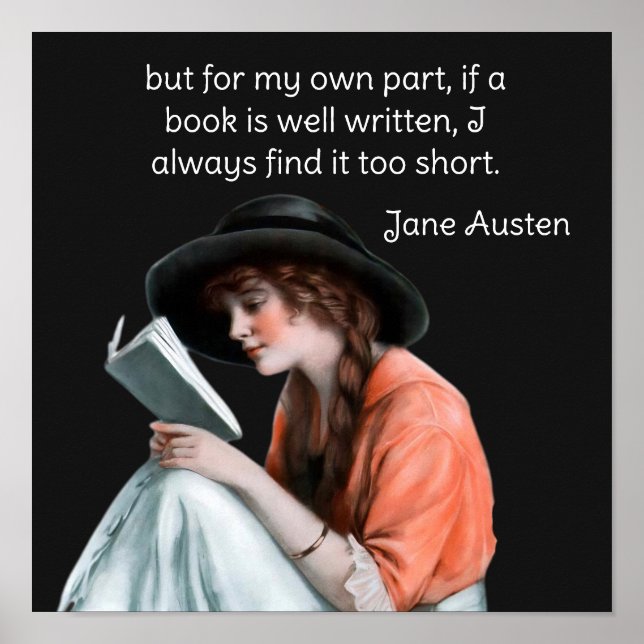 Jane Alston quote about reading Poster (Front)