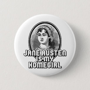 Jane Austen 2 Inch Round Button