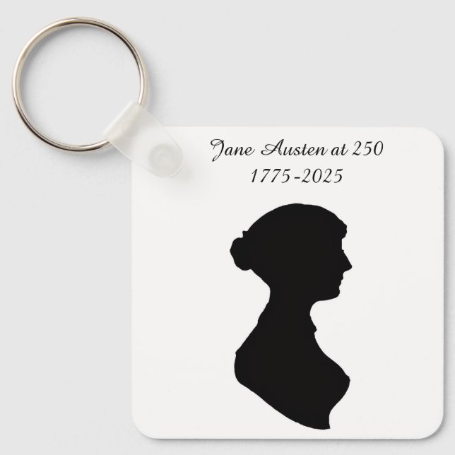 Jane Austen at 250 Keychain (Front)