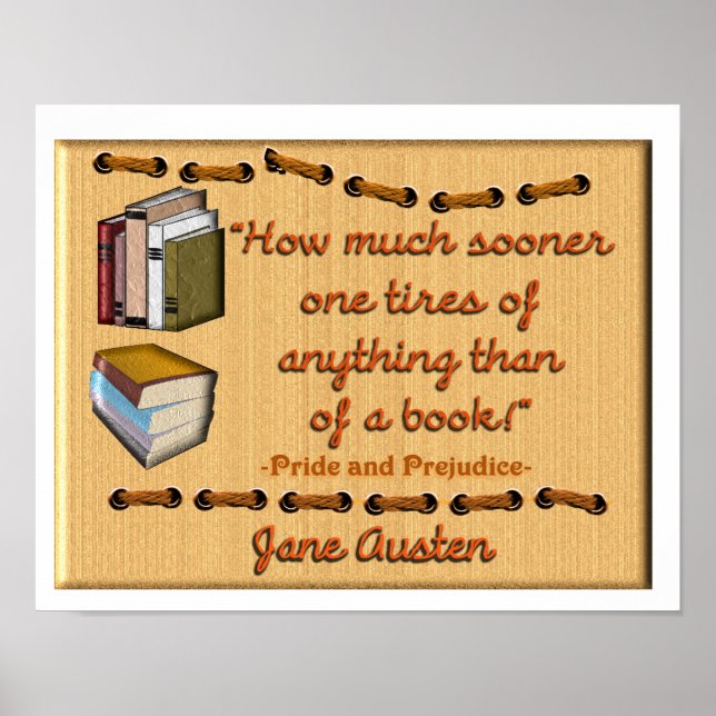 Jane Austen book quote - Poster (Front)