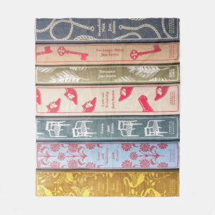 Jane Austen Books Throw Blanket