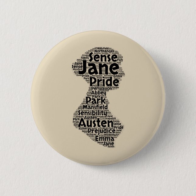 Jane Austen Button (Front)