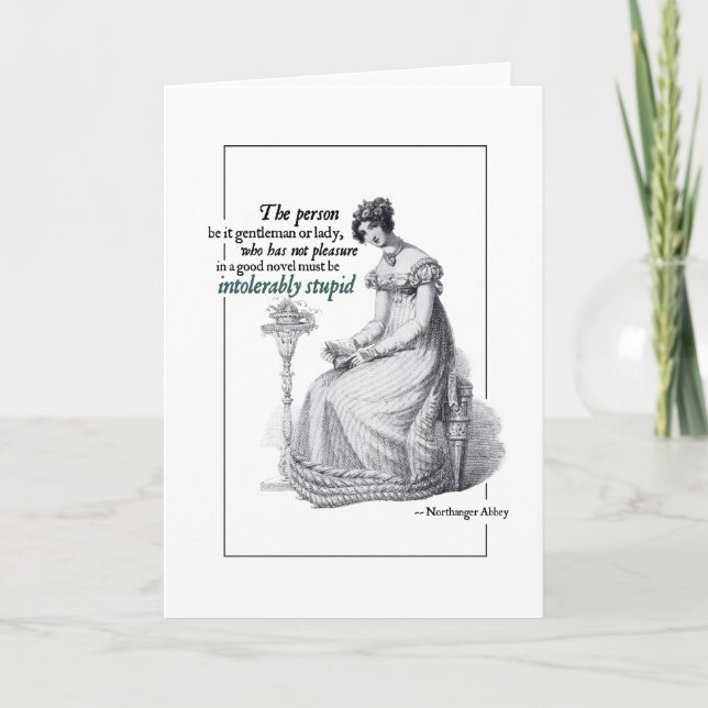 Jane Austen Cartes de Voeux Intolérables (Devant)