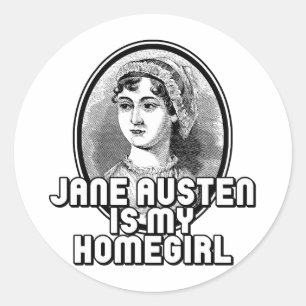 Jane Austen Classic Round Sticker