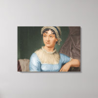 Jane Austen Colour Portrait Fine Art Canvas