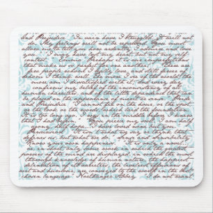Jane Austen Damask Mouse Pad