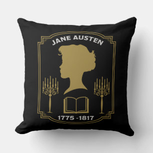 Jane Austen English Novelist Throw Pillow