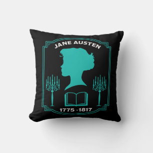 Jane Austen English Novelist Throw Pillow