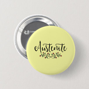 Jane Austen Floral Austenite 2 Inch Round Button