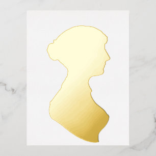 Jane Austen Foil Invitation Postcard