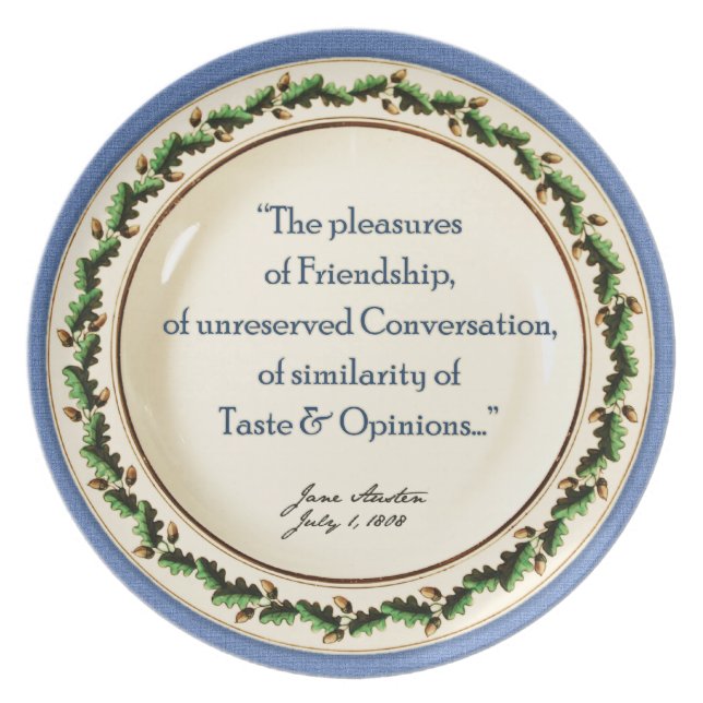 Jane Austen Friendship Plate (Front)