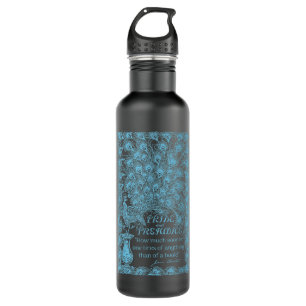Jane Austen Gift Blue Peacock Pride and Prejudice  710 Ml Water Bottle